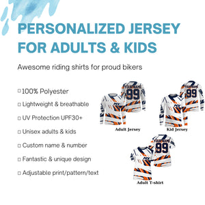 Personalized MX jersey orange kid men women Motocross racing off-road UV dirt bike motorcycle shirt PDT136