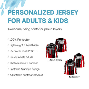 Personalized Extreme Motocross Jersey UPF30+ Kid Adult Dirt Bike MX Racing Long Sleeves NMS1135