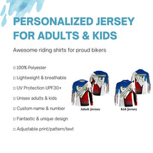 Load image into Gallery viewer, Braaapp personalized motocross jersey UPF30+ dirt bike adult kid MX racing motorcycle long sleeves NMS1071