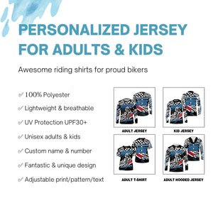 BMX jersey UPF30+ checkered flag BMX shirt, bicycle motocross gear cycling clothes| SLC103