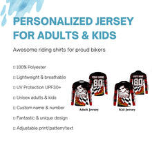 Load image into Gallery viewer, Brap Jersey Personalized Motocross Shirt UPF30+ Kid Adult Dirt Bike MX Racing Long Sleeves NMS1136