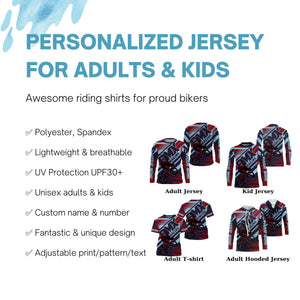 BMX racing jersey Custom UPF30+ Freestyle stunt riding shirts off-road Cycling adult kid racewear| SLC38