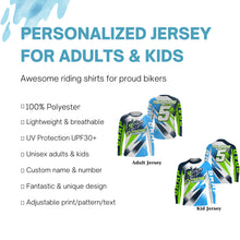 Load image into Gallery viewer, Extreme Motocross Jersey Personalized UPF30+ Brap Kid Adult Dirt Bike MX Racing Long Sleeves NMS1119