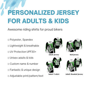 Personalized Motocross Jersey UPF30+ Extreme MX Off-Road Adult&Kid Dirt Bike Powersport Jersey| NMS755