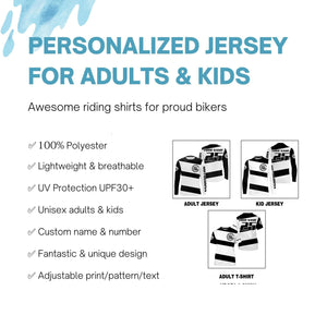 Black and white Motocross long sleeve jersey UPF30+ youth adult custom dirt bike racing shirt  PDT187
