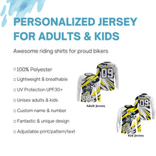 Load image into Gallery viewer, Life Is Better with Brap Personalized Motocross Jersey UPF30+ Kid Adult Dirt Bike MX Racing Shirt NMS1137