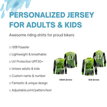 Load image into Gallery viewer, Work Less Ride More motocross jersey personalized UPF30+ kid adult dirt bike racing long sleeves NMS1094