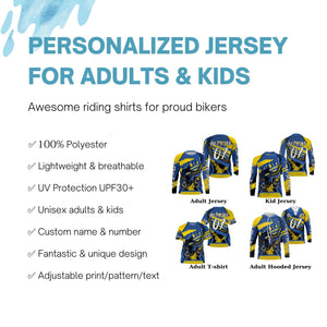 MTB Life Personalized MTB downhill jersey UPF30+ adult kid mountain bike gear Unisex cycling shirt| SLC236