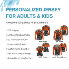 Load image into Gallery viewer, Personalized UPF30+ youth kid adult Motocross jersey extreme biker MX racing off-road shirt PDT66