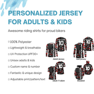 Camo Motocross youth men women jersey custom upf30+ patriotic off-road dirt bike shirt motorcycle PDT440