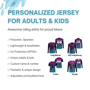 Personalized Motocross Jersey Kid&Adult UPF30+ Racing Shirt Dirt Bike Off-road Biker Motorcycle Riders| NMS635