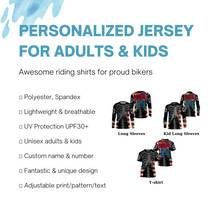 Load image into Gallery viewer, Personalized Racing Jersey UPF30+ Patriotic Chest Bone Motorcycle Motocross Off-Road Riders Racewear| NMS725