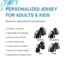 Load image into Gallery viewer, Personalized Motocross Jersey UPF30+ Patriotic Racing Shirt American Biker Motorcycle US Adult&amp;Kid| NMS715