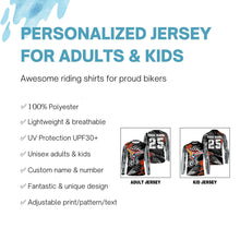 Load image into Gallery viewer, Extreme Motocross racing jersey UPF30+ personalized men women kids bikers dirt bike long sleeves NMS1080