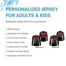 Load image into Gallery viewer, Personalized Motocross Jersey UPF30+ Off-road Kid Adult Dirt Bike MX Racing Long Sleeves NMS1142