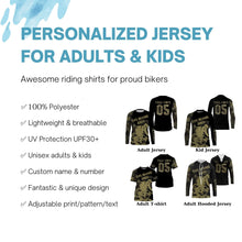 Load image into Gallery viewer, Life behind bars Personalized adult kid MTB jersey UPF30+ Camouflage mountain biking Cycling shirt| SLC202