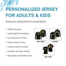 Load image into Gallery viewer, Personalized motocross jersey for youth men dirt bike off-road camo UPF30+ riding shirt motorcycle PDT157