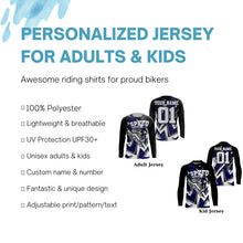 Load image into Gallery viewer, Speed Race Personalized Motocross Jersey UPF30+ Kid Adult Dirt Bike MX Off-road Long Sleeves NMS1141