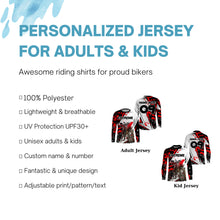 Load image into Gallery viewer, Kid Adult Motocross jersey personalized UPF30+ Extreme dirt bike racing long sleeves NMS1101