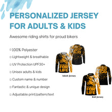 Load image into Gallery viewer, Personalized Dirt Bike Jersey UPF30+ Orange Motocross for Life MX Racing Off-Road Motorcycle NMS1242