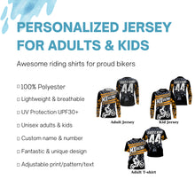 Load image into Gallery viewer, Custom MX racing jersey youth women men off-road Motocross UPF30+ biker riding shirt motorcycle PDT288