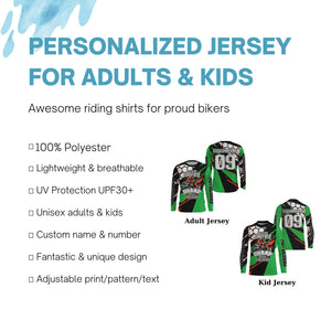 Weekend Forecast Brap Personalized Motocross Jersey UPF30+ Kid Adult Dirt Bike MX Racing Shirt NMS1226