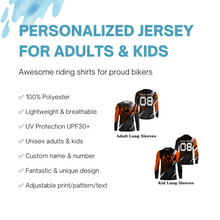 Load image into Gallery viewer, MX Addicted kid adult Motocross jersey personalized UPF30+ dirt bike racing long sleeves NMS1098