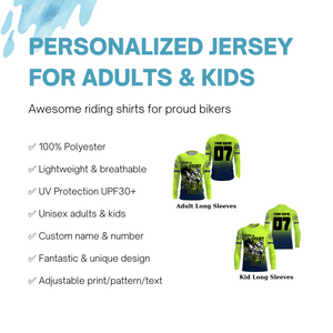 Personalized Dirt Bike Jersey UPF30+ When in Doubt Throttle It out, Motocross MX Racing NMS1185