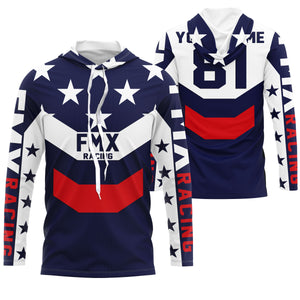 Personalized FMX Jersey UPF30+ Freestyle Motocross American Adults & Kid Dirt Bike Motorcycle Racing| NMS690