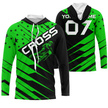 Load image into Gallery viewer, Personalized Racing Cross Jersey UPF30+ Adults &amp; Kid Star Green Dirt Bike MX Motorcycle Off-road Riders| NMS684