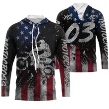 Load image into Gallery viewer, Patriotic Motocross Jersey Personalized Racing Shirt UPF30+ Adult&amp;Kid American MX Racing Motorcycle| NMS721