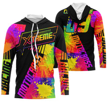 Load image into Gallery viewer, Extreme Motocross jersey personalized UFP30+ Rainbow adult kid dirt bike racing long sleeves NMS1085