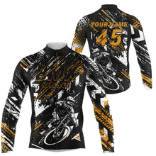 Load image into Gallery viewer, Custom BMX racing cycling jersey Breathable cycle gear with 3 pockets Anti-UV full zip BMX racewear| SLC77