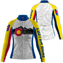Load image into Gallery viewer, Men/Women Colorado cycling jersey with 3 pockets full zip UPF50+ MTB BMX gear mountain bike shirt| SLC169