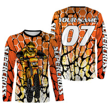 Load image into Gallery viewer, Orange Supercross Jersey Custom Number &amp; Name Motorcycle Riding Shirt Off-Road Dirt Bike Racing| NMS540