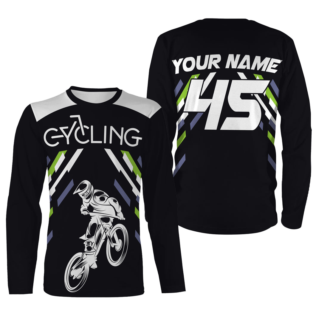 Personalized Cycling Jersey Long Sleeve for Adult Shirt, Mountain Biking Jersey MTB Jersey Cycling JTS420