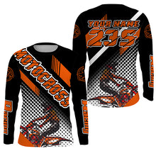 Load image into Gallery viewer, Extreme men women youth Motocross jersey custom dirt bike off-road shirt UPF30+ orange motorcycle PDT289
