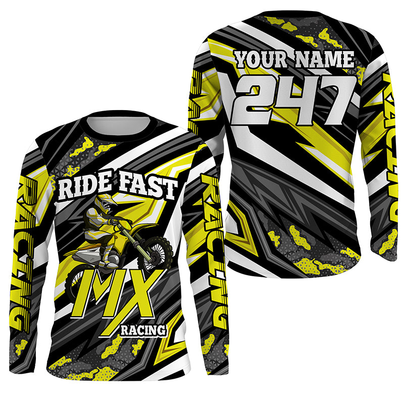 Personalized Red Motocross Jersey Youth&Adult UPF30+ Extreme Dirt Bike –  ChipteeAmz