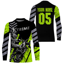 Load image into Gallery viewer, Personalized green MX jersey UPF30+ xtreme kid&amp;adult motocross dirt bike racing motorcycle shirt PDT220