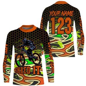 Shred it MTB jersey kids UPF30+ mountain bike gear mens cycling jersey boys girls riding clothes| SLC276