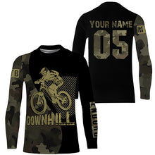 Load image into Gallery viewer, Downhill mountain bike jersey UPF30+ Camo MTB shirt kids cycling jersey men bicycle gear boy girl| SLC261