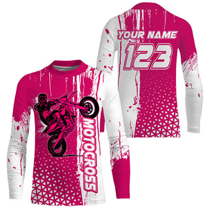 Custom Motocross Jersey Girls Women UPF30+ MX Racing Dirt Bike Off-Road Motorcycle Racewear NMS1272
