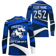 Load image into Gallery viewer, Freestyle Motocross Personalized Jersey UPF30+ Adult Kid FMX Dirt Bike Long Sleeves NMS1160