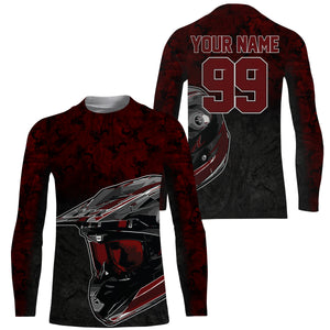 Red MX jersey youth&adult UPF30+ custom Motocross racing offroad xtreme shirt dirt bike motorcycle PDT140