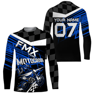 Personalized FMX Motocross Jersey UPF30+ Freestyle MX Adults & Kid Dirt Bike Motorcycle Performance| NMS691