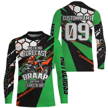 Load image into Gallery viewer, Weekend Forecast Brap Personalized Motocross Jersey UPF30+ Kid Adult Dirt Bike MX Racing Shirt NMS1226