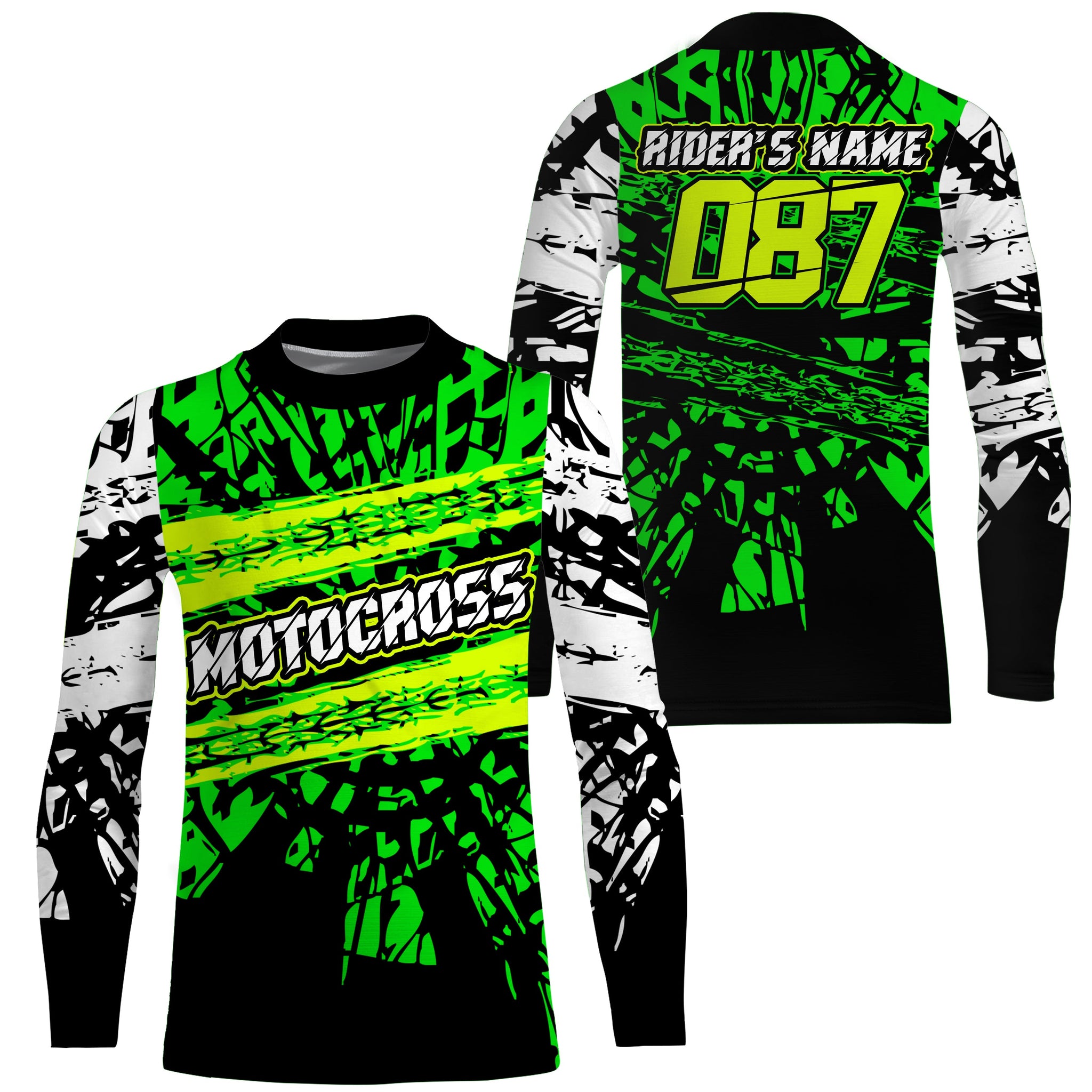  Custom Motocross Jersey MX Racing UPF30+ Dirt Bike Number Name  Adult&Kid Off-Road Motorcycle Shirt