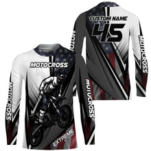 Load image into Gallery viewer, Personalized Motocross Jersey UPF30+ Patriotic Racing Shirt American Biker Motorcycle US Adult&amp;Kid| NMS715