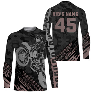 Camo Tire Track Motocross Jersey UPF30+ Custom Number Motorcycle Shirt Off-Road Dirt Bike Racing| NMS551