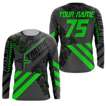 Load image into Gallery viewer, Green Custom Motocross Jersey UPF30+ Adult&amp;Kid Xtreme Dirt Bike Off-Road MX Motorcycle| NMS855